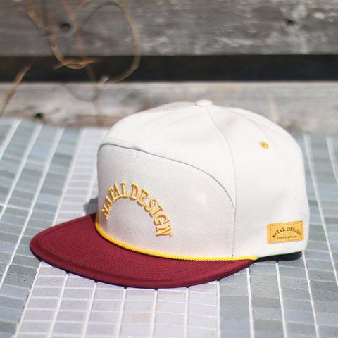 NATAL DESIGN GENTLE BOY CAP SMOKEY WHITE x MAROON