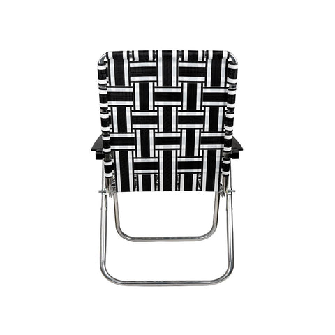 預購【LAWN CHAIR】BLACK AND WHITE STRIPE HIGH BACK BEACH CHAIR 高背低腳