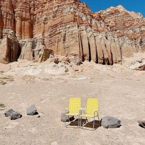 【LAWN CHAIR】YELLOW AND WHITE STRIPE lemon yellow CLASSIC CHAIR pre-order
