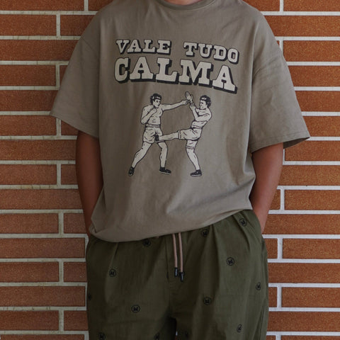 VALE TUDO CALMA 印刷重磅短T OVERSIZE
