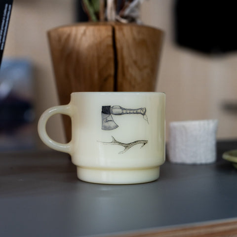 nerudesignworks neko MILK GLASS