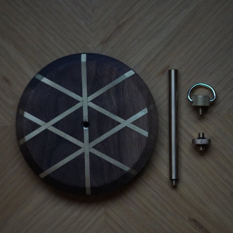 Ænd WOODEN LID&KNOB & STICK & BOLT SET 黃銅木蓋38套組