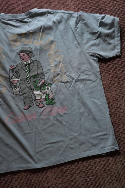 ORGANIC COTTON T "CAMP BUSINESS" Blue