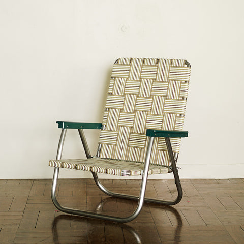 【LAWN CHAIR】TAN STRIPE HIGH BACK BEACH CHAIR 預購