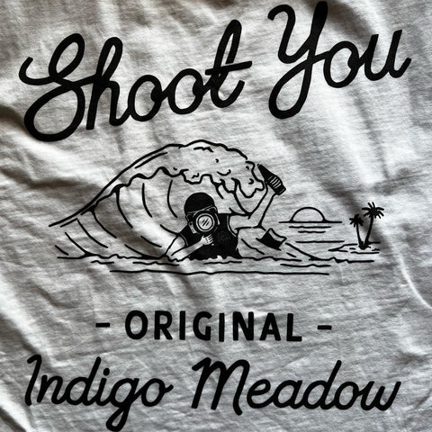 ◤Indigo Meadow◢ Shoot You organic cotton T-shirt