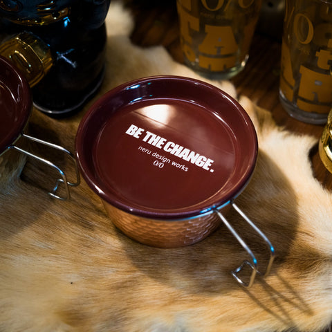 neru design works "be the change" kozara12 珐瑯小碟 酒紅色