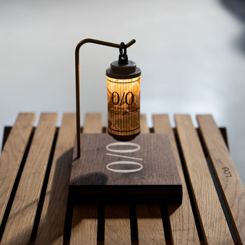 j unique wood × neru design works lamp stand