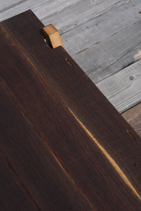 "NICE MIDDLE" DINING TABLE & DESK CHARRED OAK BY CALMA STORE & THREE MASTERS