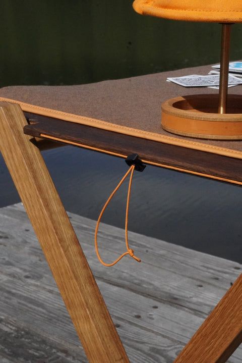 "NICE MIDDLE" DINING TABLE & DESK CHARRED OAK BY CALMA STORE & THREE MASTERS