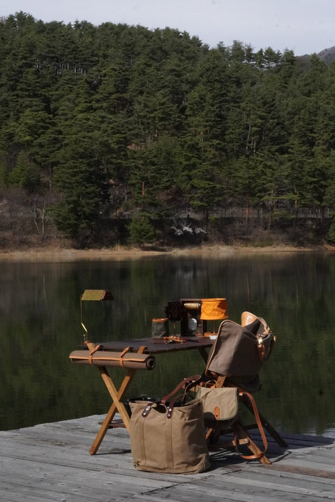 "NICE MIDDLE" DINING TABLE & DESK CHARRED OAK BY CALMA STORE & THREE MASTERS