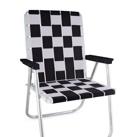 【LAWN CHAIR】BLACK & WHITE 黑白棋盤格 WITH BLACK ARMS CLASSIC CHAIR 預購