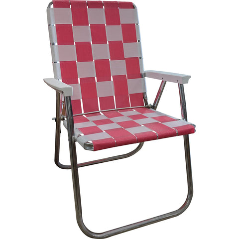 新色預購【LAWN CHAIR】Pink & White CLASSIC CHAIR 粉紅＆白 格紋 高背高腳