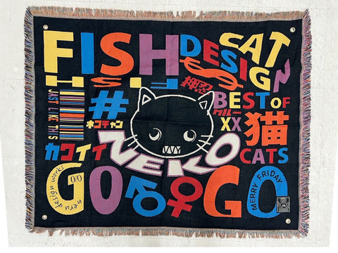 //nerudesignworks// rug neko ver. 毯子