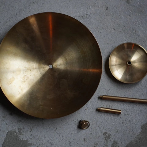 線香座+燈罩/線香盤+黃銅桿+黃銅D環 全套組｜Incense Holder & Base + Shade&Dish + ASINOSTICKMM + D RING