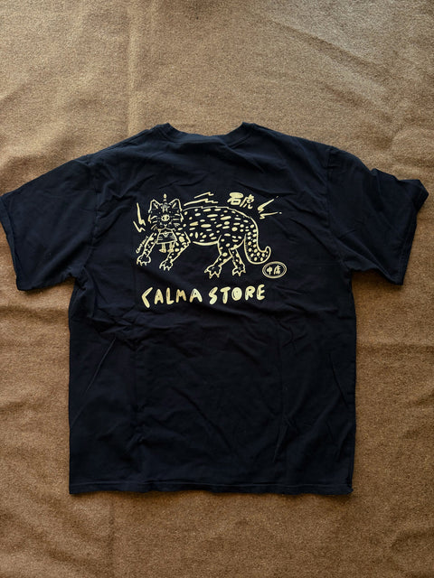 GRAPHIC TEE "石虎" BLACK