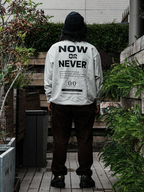 新品預購 //neru design works//  DRAW CODE 抽繩長袖大學T 黑/灰