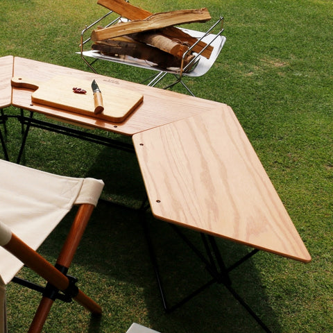 【HangOut】Arch Table Deformation Table Three Sets (Wood)
